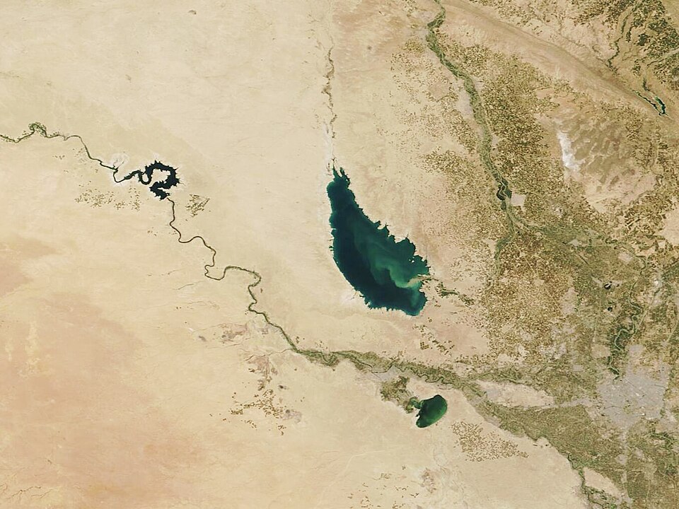 بحيرة الثرثار · صورة فضائية لناسا